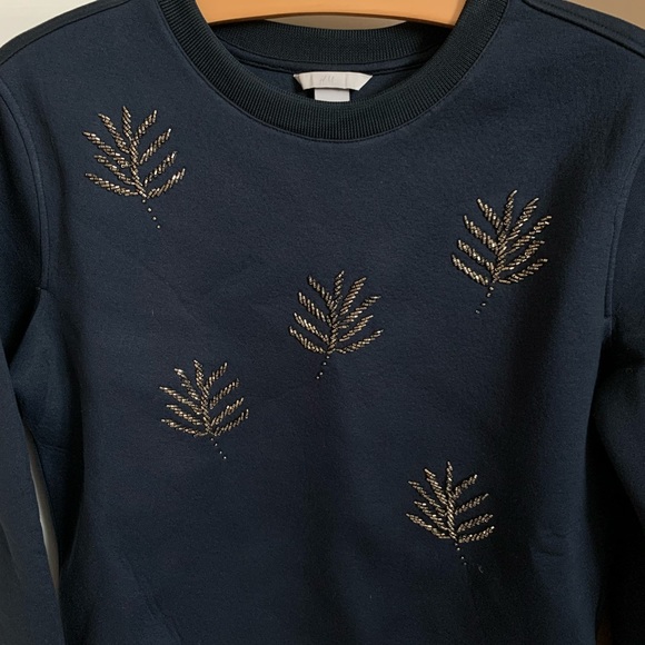 Navy Blue Sequin Crewneck H&M - Picture 2 of 7